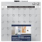 Quartet 1-Month Magnetic Dry Erase Calendar Board, Silver, 14" x 14" (48114)