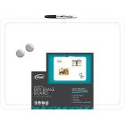 The Board Dudes Magnetic Dry Erase Board, 17" x 23", White Plastic Frame