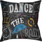 IDG Chalkboard Dance in the Rain Indoor Pillow
