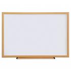 Universal Dry Erase Board, Melamine, 36 x 24, Oak Frame -UNV43619