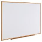 Universal Dry-Erase Board, Melamine, 72 x 48, White, Oak-Finished Frame -UNV43621