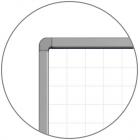 Luxor Magnetic Ghost Grid Rolling Whiteboard, 48" x 36", Silver Aluminum Frame