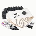 Charles Leonard Dry Erase Lapboard Class Pack includes 12 Each: Double Sided-Plain/Lined Dry Erase Boards, 2x2" Felt Erasers & Low Odor, Black AP Certified Dry Erase Markers 36 Pieces/Box (35030)