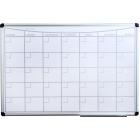Viztex | Magnetic Monthly Planner Dry Erase Board | Lacquered Steel with Aluminium Frame | Size 36" x 24"