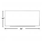 Luxor Magnetic Wall-Mounted Dry Erase Board, 96" x 40", Silver Aluminum Frame