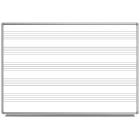 Luxor Magnetic Music Staff Wall-Mounted Dry Erase Board, 72" x 48", Silver Aluminum Frame