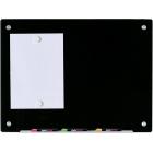 Magnetic Black Glass Dry-Erase Board Set - 17 3/4" X 23 5/8" - Includes Board, 2 Magnets, and Aluminum Marker Tray