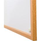 Viztex | Lacquered Steel Magnetic Dry Erase Board | Oak Effect Surround | Size 36" x 24"