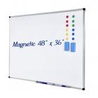 YOSOO Dry Erase Board ,Magnetic Whiteboard / White Board & Accessories (Includes Whiteboard Pen & Pen Tray, 12 x Magnets & 4 Eraser) 36x48 Inch