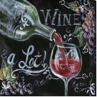 Chalkboard Wine I Canvas Art - Tre Sorelle Studios (24 x 24)