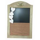 Creative Motion Message Magnetic Free Standing Chalkboard and 4 heart magenets; Product Size: 14.5 x 21.5 x 1.5