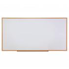 Universal Dry-Erase Board, Melamine, 96 x 48, White, Oak-Finished Frame -UNV43620