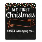 My First Christmas Photo Sharing Chalkboard Sign