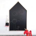 Peel and Stick Chalkboard 42 in.W x 70 in. H Black with real wood boarder Self-Adhesive