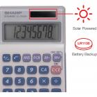 Sharp Calculators, SHREL240SAB, EL-240SAB 8-Digit Handheld Calculator, 1 Each, Gray,Blue