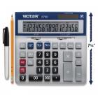 Victor, VCT6700, 16-Digit Desktop Calculator, 1 Each, Silver,Blue