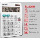 Sharp Calculators, SHREL334W, EL-334WB 12-Digit Professional Large Desktop Calculator, 1 Each, White