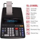 Sharp Calculators, SHREL2196BL, EL-2196BL 12-Digit Printing Calculator, 1 Each, Black