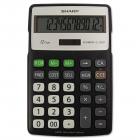 Sharp EL-R287BBK Recycled Series Calculator w/Kickstand, 12-Digit LCD -SHRELR287BBK