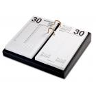 Black Leather 4.5 x 8 Calendar Holder with Gold Accents