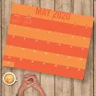 2020 Color Stripes Desk Pad Calendar