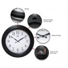 Infinity Instruments Classic Black 24 in. Wall Clock