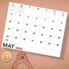 2020 Basic Utility Desk Pad Calendar