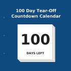 100 Day Tear-Off Countdown Calendar (Paperback)(Large Print)
