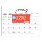 2020 Farmhouse Script Calligraphy Desk Pad Calendar