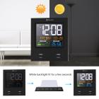 Digoo Weather Station Time Calendar 12hr/24hr Format Switchable Temperature Humidity Display Dual Alarms Snooze Function NAP LED Backlight Alarm Clock with 2 USB Charging Port