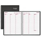 Rediform CB950VBLK Weekly Planner - Weekly - 11" x 8.50" - 1 Year - January 2018 till December 2018 - 7:00 AM, 7:00 AM to 8:45 PM, 5:45 PM - 1 Week Single Page Layout - Poly - Black