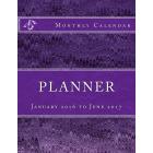 Monthly Calendar Planner: January 2016 to June 2017 (Paperback)