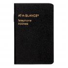 AT-A-GLANCE Pocket Telephone/Address Book, Black