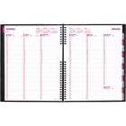Brownline, REDCB950CBLK, CoilPro Twin-wire Weekly Planner, 1 Each, Black