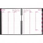 Brownline, REDCB950CBLK, CoilPro Twin-wire Weekly Planner, 1 Each, Black
