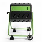 Hot Frog 37 Gal. Mobile Dual-Chamber Compost Tumbler