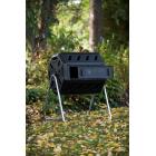 FCMP Outdoor IM4000 37 Gal. Dual-Chamber Tumbling Composter - Black