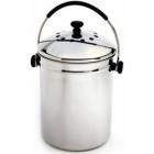 NEW Stainless Steel Counter Top Compost Keeper Attractive High Shine Polis