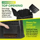 Garden Composter Bin Made from Recycled Plastic, 110 Gallon (420 Liter) Large Compost Bin - Create Fertile Soil with Easy Assembly, Lightweight, Aerating Outdoor Compost Box