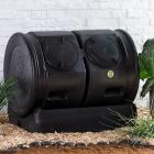 Good Ideas 7 Cubic ft. Compost Wizard with Dueling Tumbler - Black