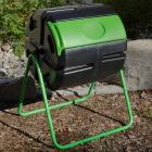FCMP Outdoor HOTFROG Roto 37 Gal Plastic Rotating Tumbling Composter Compost Bin