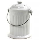 Norpro 1 Gal. Ceramic Kitchen Composter - White