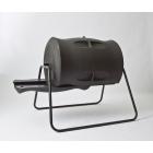 Algreen Tumbling Composter, Dual Batch, with Powder Coated Stand, Brownstone
