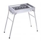 ALEKO Lightweight Portable Foldable Stainless Steel Charcoal Barbecue Grill