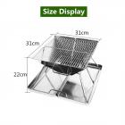 Bestller Folding Grill,Charcoal Grill,Stainless Steel Charcoal Grill Shelf,Portable Folding Barbecue BBQ Charcoal Grill Shelf Rack for Outdoor Camping Hiking Picnic Garden Barbeque