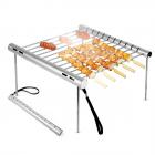 Outdoor Lightweight Portable Folding Stainless Steel Barbecue Grill BBQ Picnic Camping Cooking Homedinning Tool