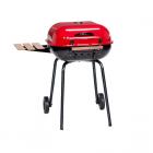 Americana Swinger Charcoal Grill with Side Table - Black
