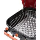Meco Americana 21-inch, Charcoal BBQ Grill, with Adjustable Cooking Grate, Red