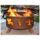 Patina Mardi Gras 31 diam. Fire Pit Set with Grill and Free Cover