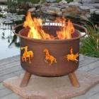 Patina Western 31 diam. Fire Pit with Grill and Free Cover